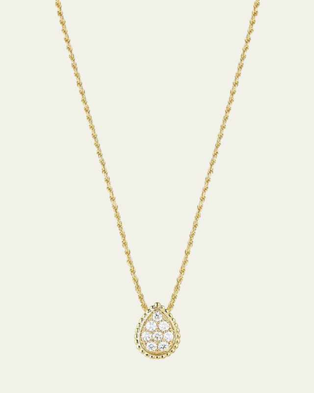 Serpent Boheme Small Diamond Pendant Necklace in Yellow Gold